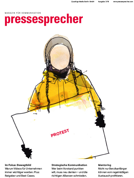 Die neue Ausgabe des pressesprecher: Protest 03/2019 / (c) pressesprecher